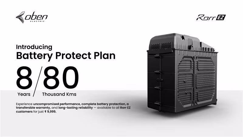 Oben Electric Launches New 8-Year Battery Protection Plan for EV Riders 1 Oben Electric Launches New 8-Year Battery Protection Plan for EV Riders Oben
